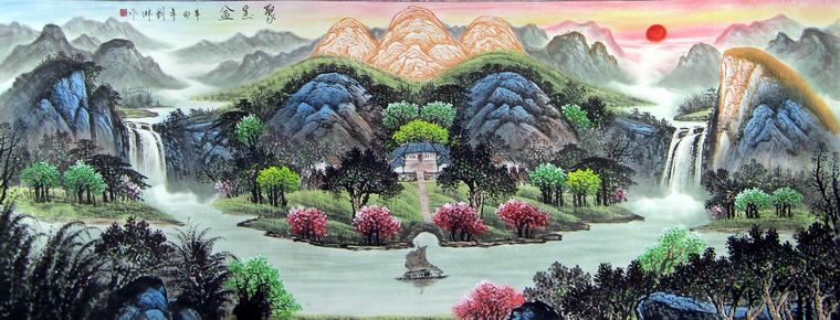 日落西山的画不适宜挂