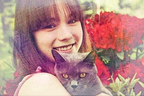 抱黑猫