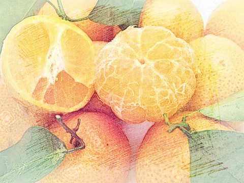 吃桔子